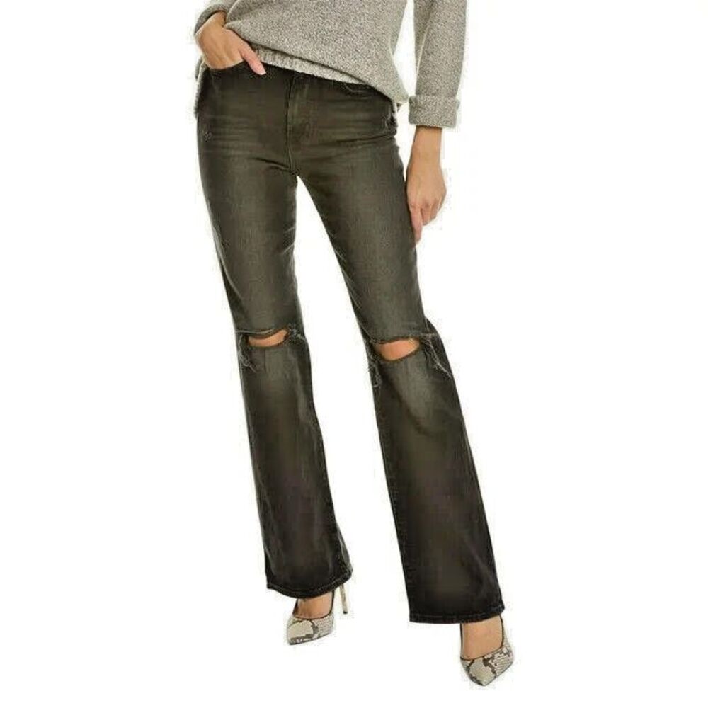 7 For All Mankind Women's Easy Amailia Bootcut Jeans - Black, Size 28, NWT! $228